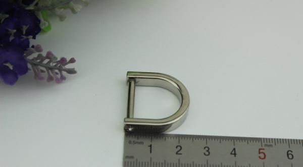 Classical design removeble light gold 20mm D ring buckle,hanging plating bag d-ring
