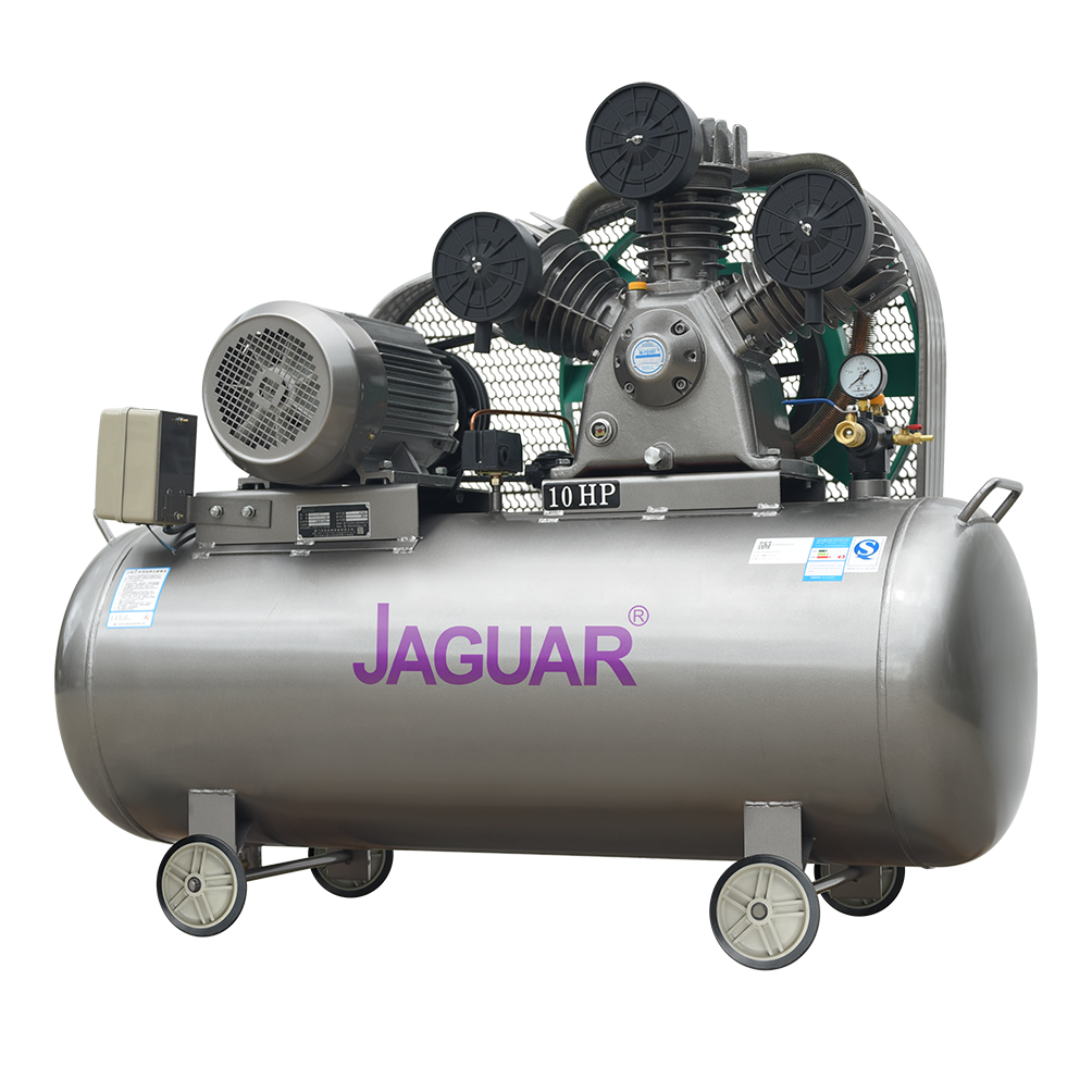 150kg Air Tank 10HP JAGUAR 47.7 CFM 7.5KW Air Cooled Piston Air Compressor for Mining