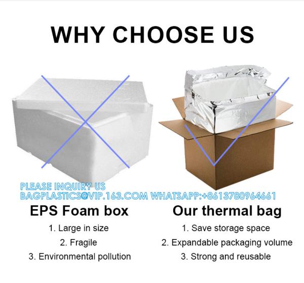 9 X 12 Inch Disposable Metallic Aluminium Foil Hot Cold Thermal Insulated Bubble Cooler Mailers Envelope