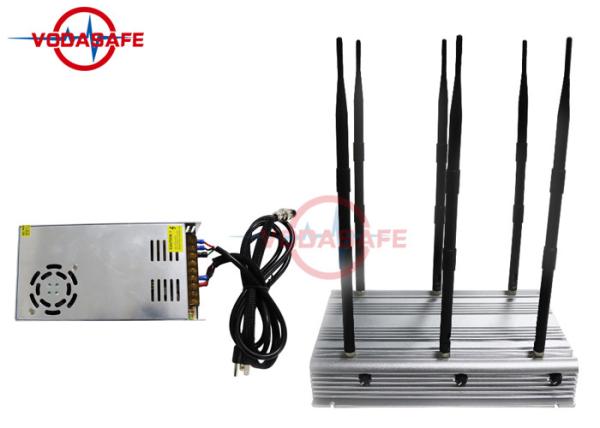 Jammer de controle remoto 15W RF do sinal do zangão potência de saída cada peso da faixa 10kg