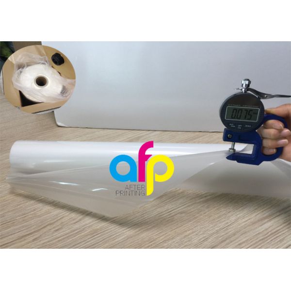 Clear Glossy PET Laminating Film 75micron PET Lamination Film Roll