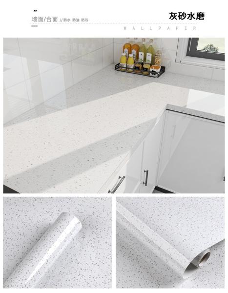 Decorative PVC Vinyl Marble Wallpaper Oil Proof Marble Effect Bathroom Wallpaper