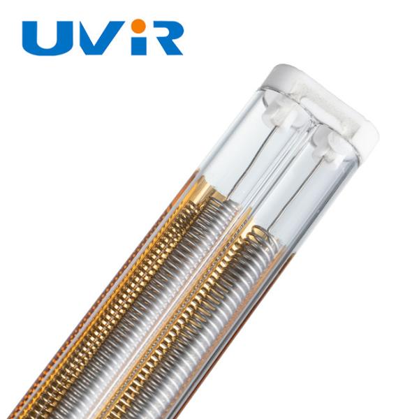 Tubo de aquecimento banhado a ouro 2500w onda média reta luz infravermelha 415v