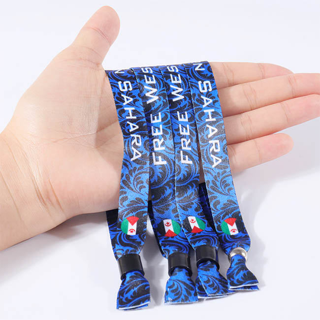Wristbands ткани партии события диапазонов запястья полиэстера сплетенные лентой напечатанные диапазоном