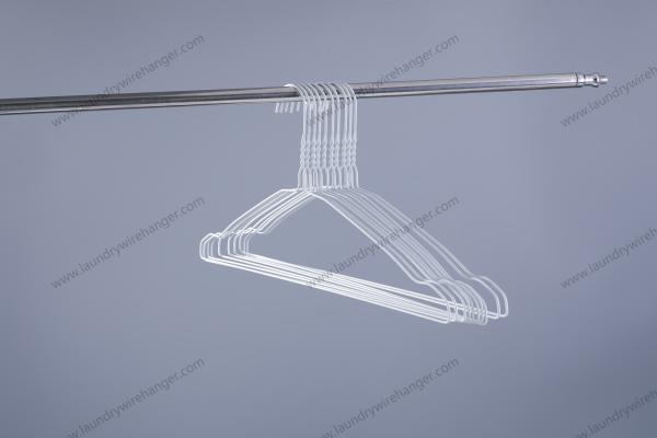 Low Carbon Steel Powder Coating Wire Shirt Hangers 500pcs Per Box Non-Slip Design