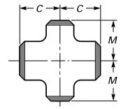 ASME B16.9 Reducing Cross Carbon Steel Pipe Fittings ASTM A234 WPB SCH10 SCH40 SCH80 for Piping Systems
