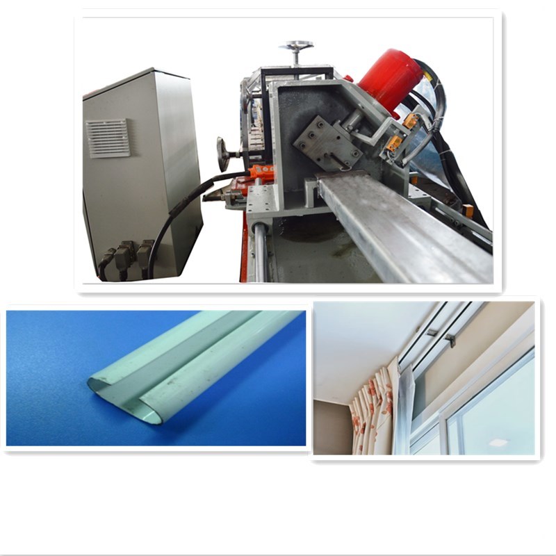 0.8-1.0mm Galvanized Steel Light-duty Curtain Track Rail Roll Forming Machine For Windows