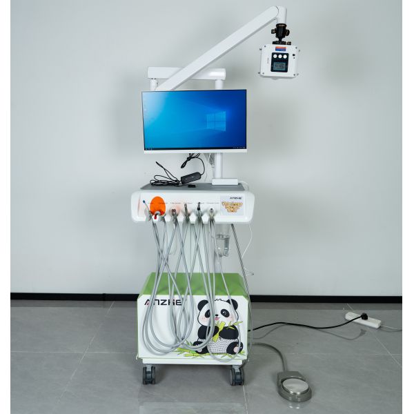 Upgraded Intel i7 Portable Veterinary Dental Unit with 4K Intraoral Camera and Silent Oil-Free Air Compressor
