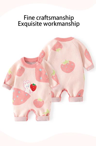 Wholesale Newborn Baby Knit Pure Cotton Romper Infant Sweaters Onesie Children's Long Sleeve Bodysuit for Autumn Winter