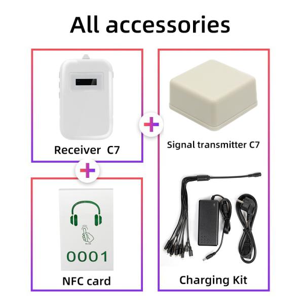 Self C7 tour guide system with automatic sensing and NFC touch sensing dual functions