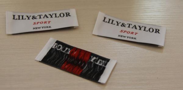 30D Yarns Printed Clothing Labels Washable For Gifts , 8cm x 2cm