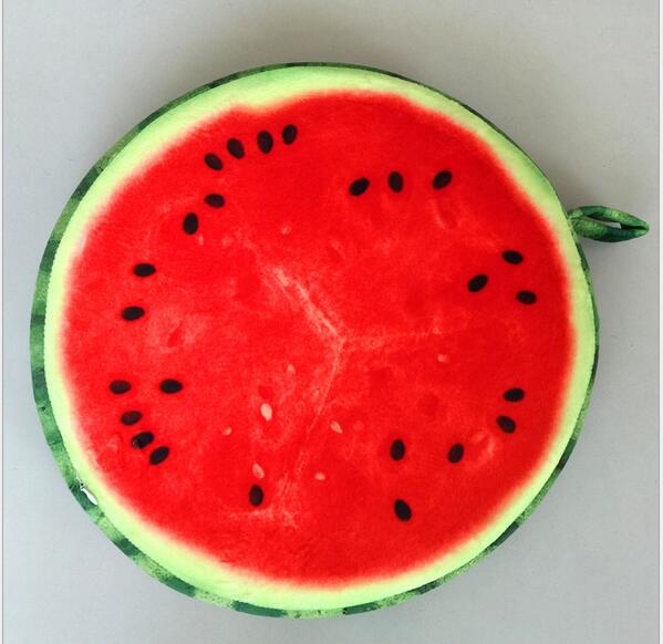 Hot selling high quality customized fruit printed round cushion