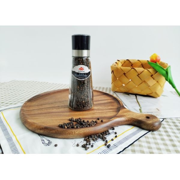Big Capacity Glass Salt and Pepper Grinders Refillable Grinder