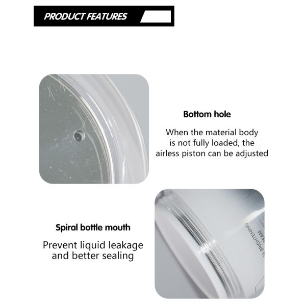 Pot privé d'air de soin personnel avec Matte Silver Collar 15g 30g 50g