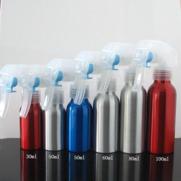 Essential Oil / Lotion Cosmetic Aluminum Bottles  , Reusable Cosmetic Pump Bottles