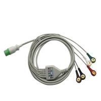 A classe II MEK direto conecta 3/5 de pressão do revestimento de Pin Ecg Cable TPU das ligações 6