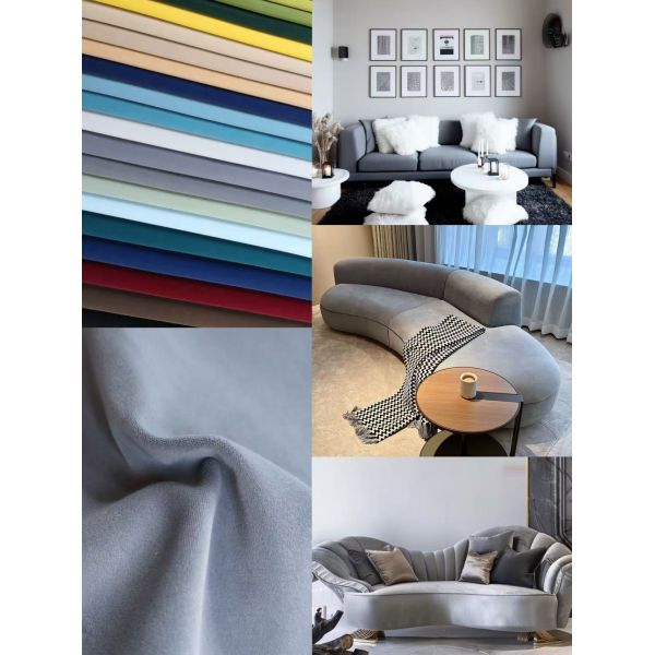 310gsm Fine Matte Plain Wear-resistant Frosted Velvet For Sofa
