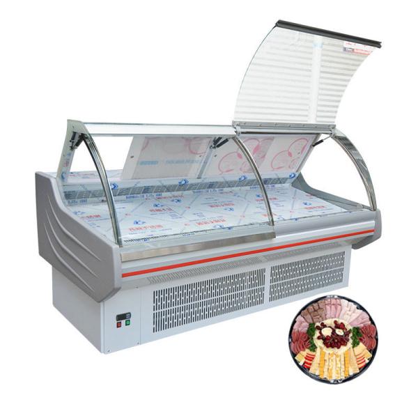60hz Deli Display Refrigerator Curved Bakery Glass Meat Frozen Food Display Showcase