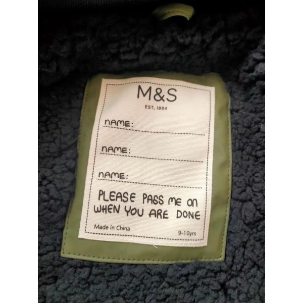 Fashion Olive Outdoor Boys Heavy Winter Coat Polar Fleece Linning Keep Warm