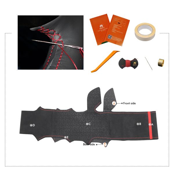 DIY Hand Sewing Super Soft Suede Steering Wheel Cover For Chevrolet Silverado Suburban Blazer 2019-2024