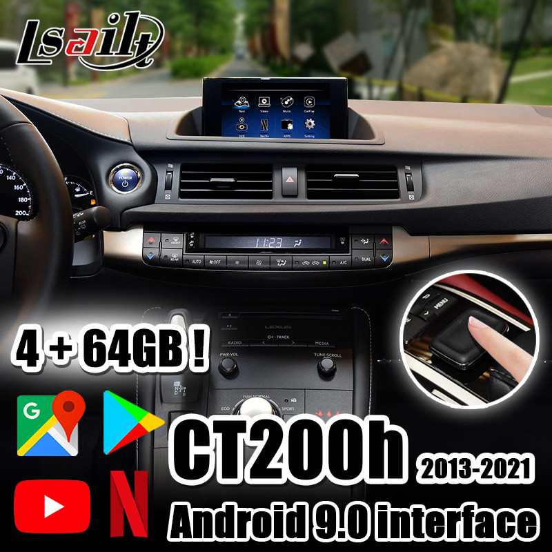 Интерфейс Lexus видео- для CT200h с CarPlay, NetFlix, YouTube, Waze 4+64GB PX6 Lsailt