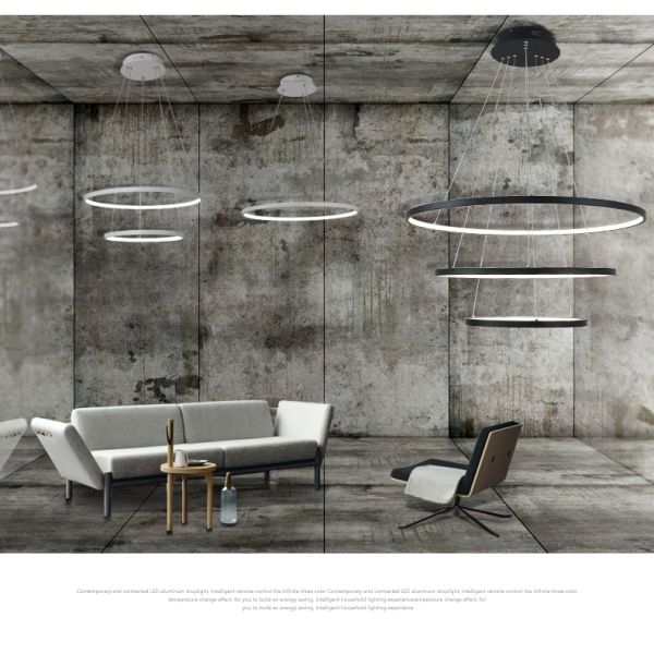 BOIV2062ABC Round  White Color Black Pendant Lightings And Handelier Simple