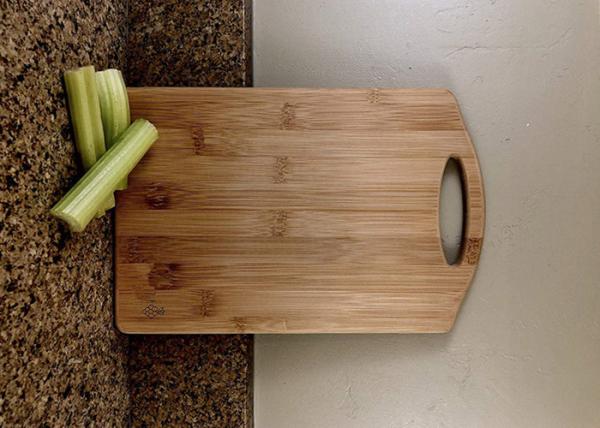 Hot Selling with handle and special shape  Organics 3-Piece, Non-Slip Premium Moso Bamboo Cutting Board Set