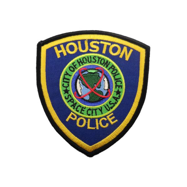 Huston Police Woven / Embroidery Patch, Custom Embroidery Patches With Iron Glue On Back Side
