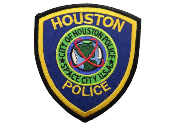 Huston Police Woven / Embroidery Patch, Custom Embroidery Patches With Iron Glue On Back Side