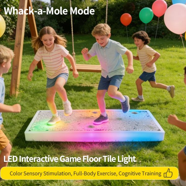 Interactive LED Sensory Dance Floor Tiles for Kids – Touch Responsive Autism Sensory Play Equipment