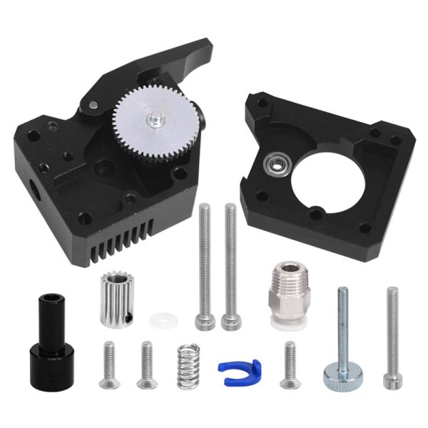 Silver Black 155g Dual Gear BMG 3D Print Head Extruder All Metal
