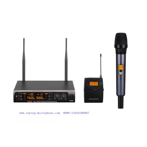 LS-975-2 muti channel wireless microphone system UHF IR selectable frequency  PLL  iron handheld high quality