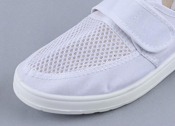 PU Canvas 34-46 Cleanroom Esd Shoes three sides breathable With Velcro