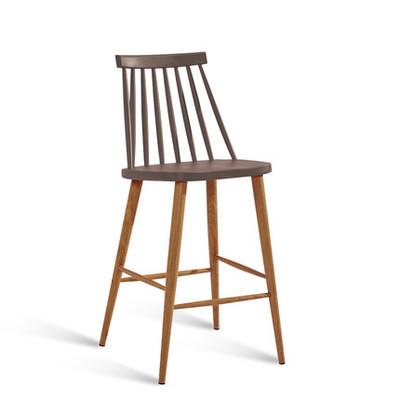 Simple Windsor chair solid wood dining chair family creative leisure chair dining room stool Nordic negotiating chair