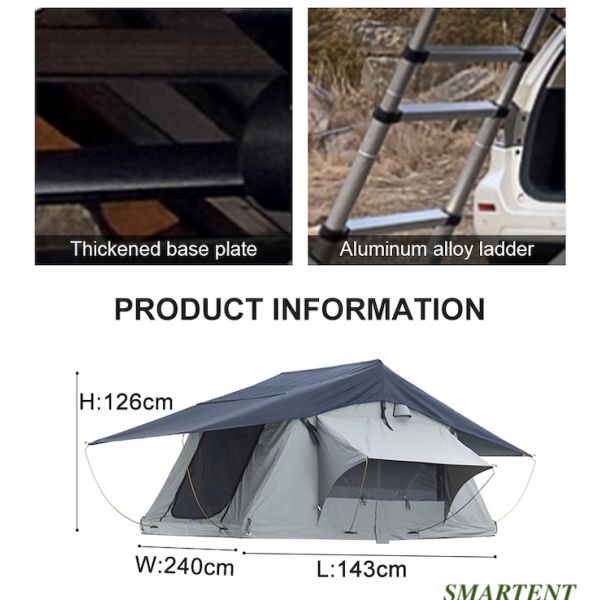 Полиэстера шатра 280G крыши 240X143X126CM хлопок раковины облегченного на открытом воздухе верхнего мягкий