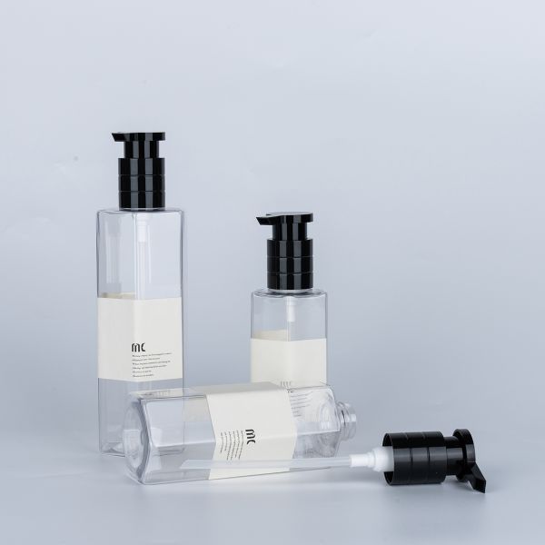 Collar Material PET Plastic 200ml 250ml 300ml Shampoo Bottle for Skin Care Packaging