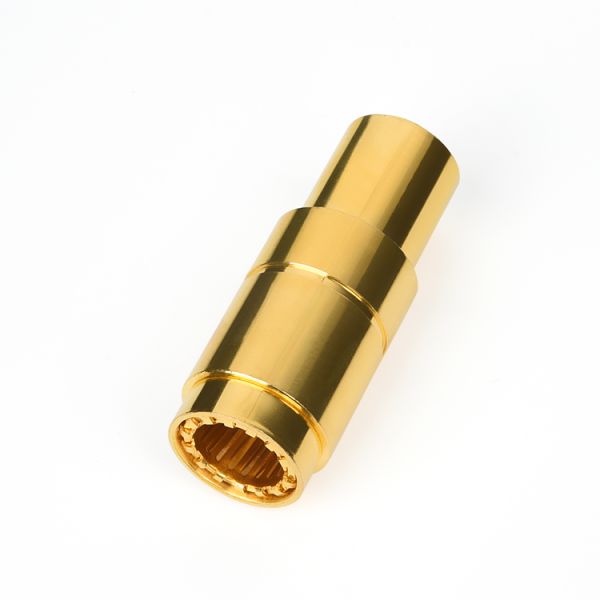 High Conductivity 12.0mm CNC Machined Socket Terminal Silver Plated Red Copper with Milling Flat Hole for Machining