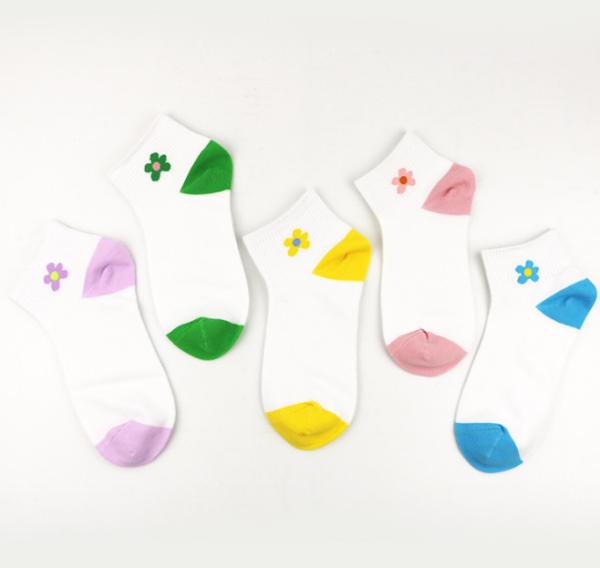 Breathable Colorful Ankle Socks Cotton Knitting Sock Flower Girl Socks or tights