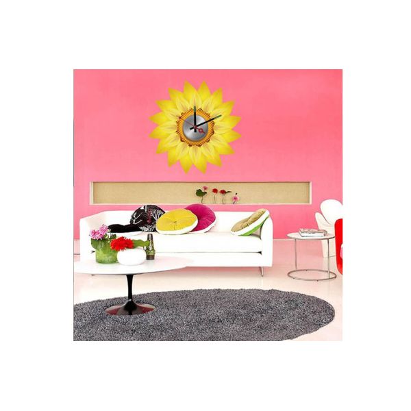 Sunflower Vinyl Wall Decoration Designer Wall Sticker Clocks 10A002