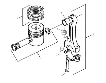 1P-0009 Ring 1P0009 Rod Assembly Piston To Crankshaft Engine 197-9345 Cylinder Liner 1979345 Crown