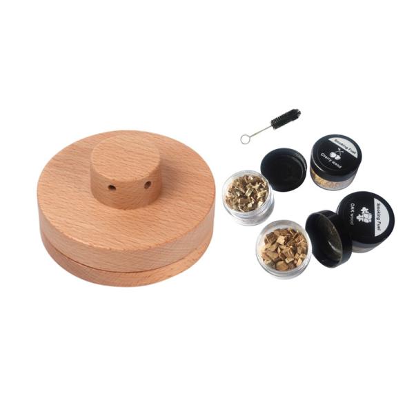 Kit de fumeur de cocktail avec torche Boisson Whiskey Bourbon Fumeur Kit d'infuseur avec 4 saveurs Frites de bois Kit à l'ancienne pour hommes