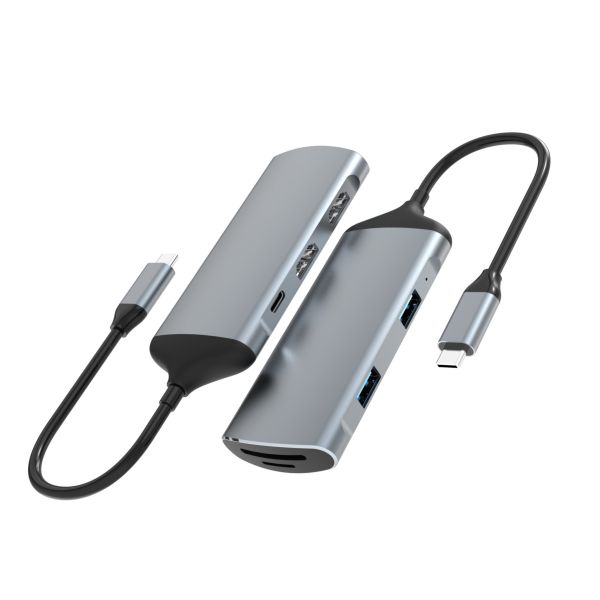 9 In 1 Displaylink Docking Station Usb C With Audio Port For Laptop Pc Notebook