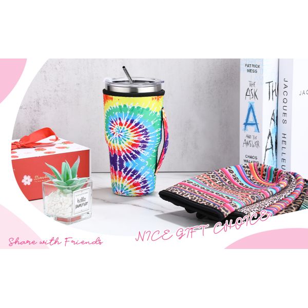 Neoprene Tumbler Holder Drinks Cover Cup Carrier Pouch With Shoulder Strap Insulated Cup Sleeves Party Supplies