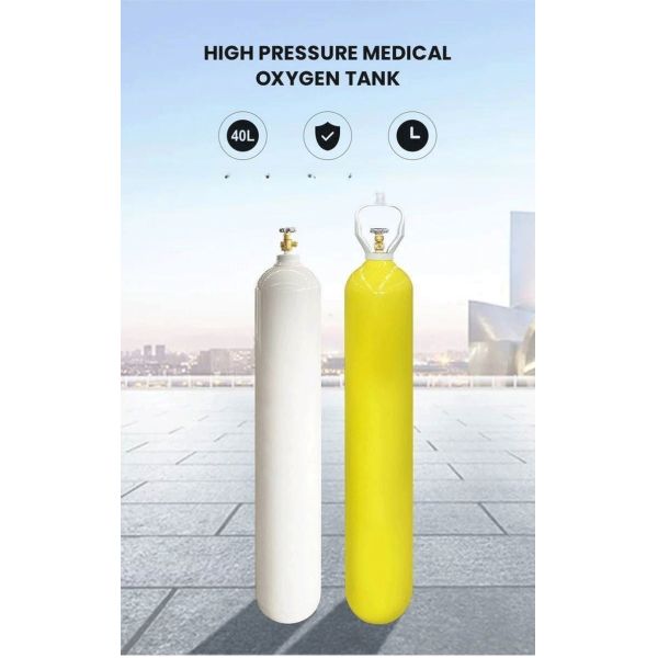 ISO Tped High Pressure Seamless 40L Empty Medical Oxygen Gas Cylinder for Peru India