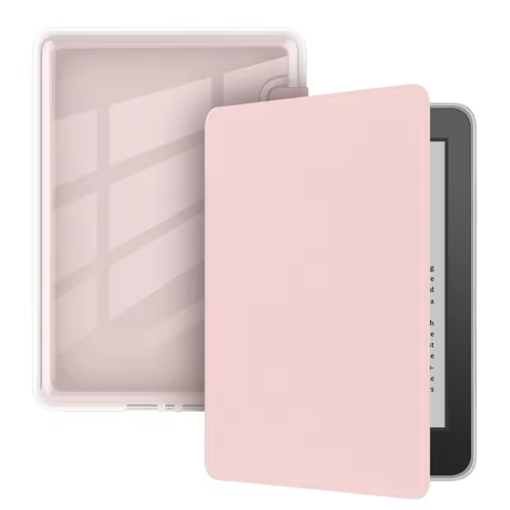 For Certified Flip Leather Case Kindle Paperwhite 5 4 3 2 Clear Back Cover Simple Business Soft Protective Slim Lightweight