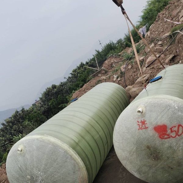 Tecnología de enrollamiento FRP tanque séptico para tratamiento de aguas residuales Fácil instalación