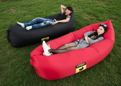 Red / Black / Pink Color Inflatable Sleeping Bag With Side Pocket Nylon Material