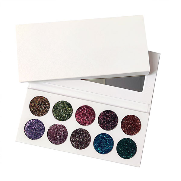 10 Colors Vegan Makeup Pressed Glitter Eyeshadow Palette