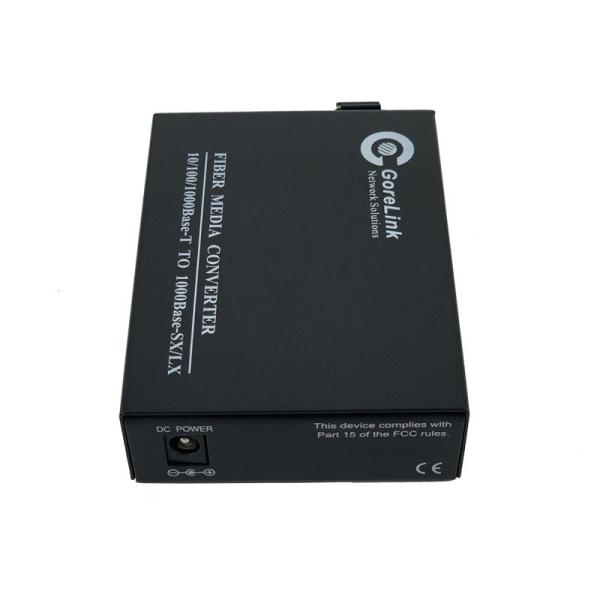 Fiber Media Converter 10/100/1000Mbps Singlemode SMF 1310nm Dual SFP Slot 20KM