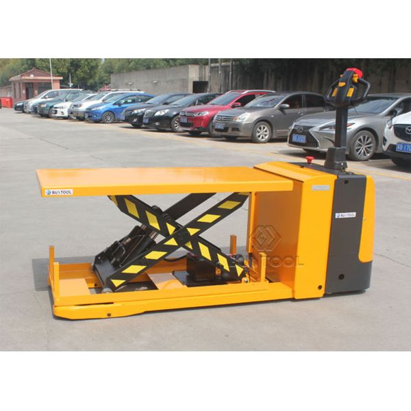 1 Ton Battery Operated High Lift Pallet Truck 2000kg 2500kg 1000mm With Platform Lift
